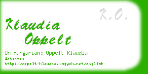 klaudia oppelt business card